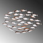 Wallity Alabalık Accesorio de pared de metal Multicolor